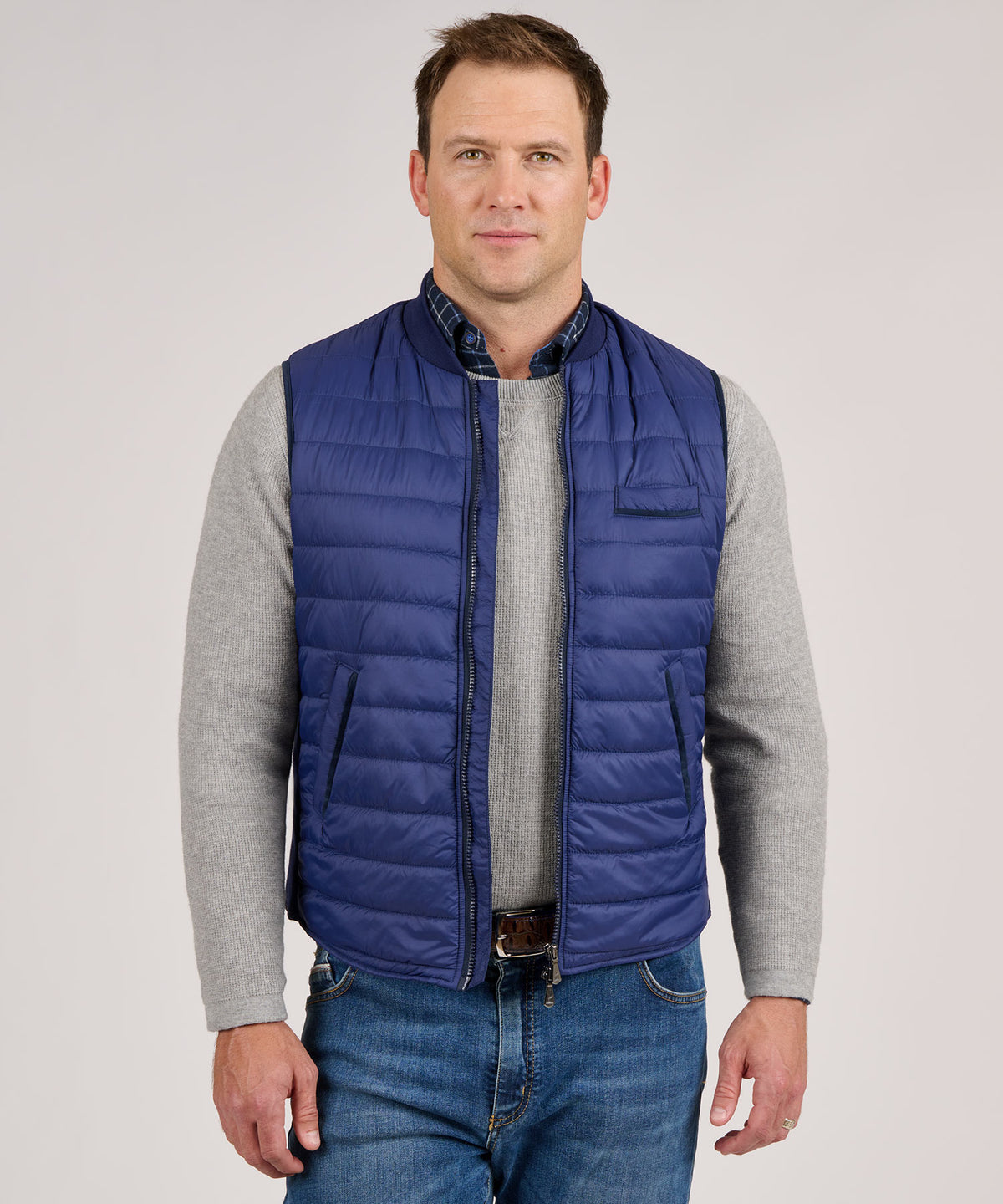 Westport Lifestyle Baseball Collar Quilted Puffer Vest, Men's Big & Tall