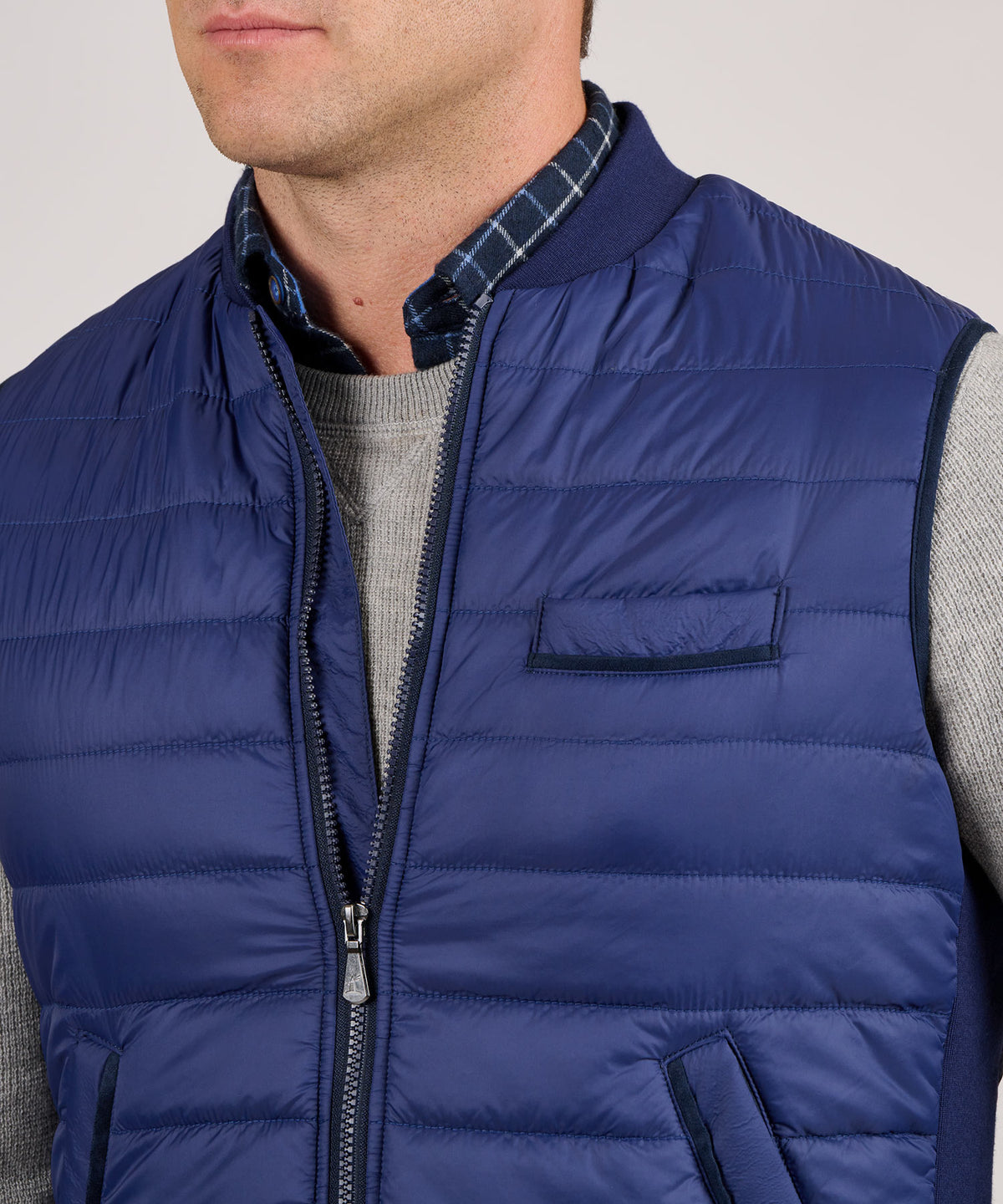 Westport Lifestyle Baseball Collar Quilted Puffer Vest, Men's Big & Tall