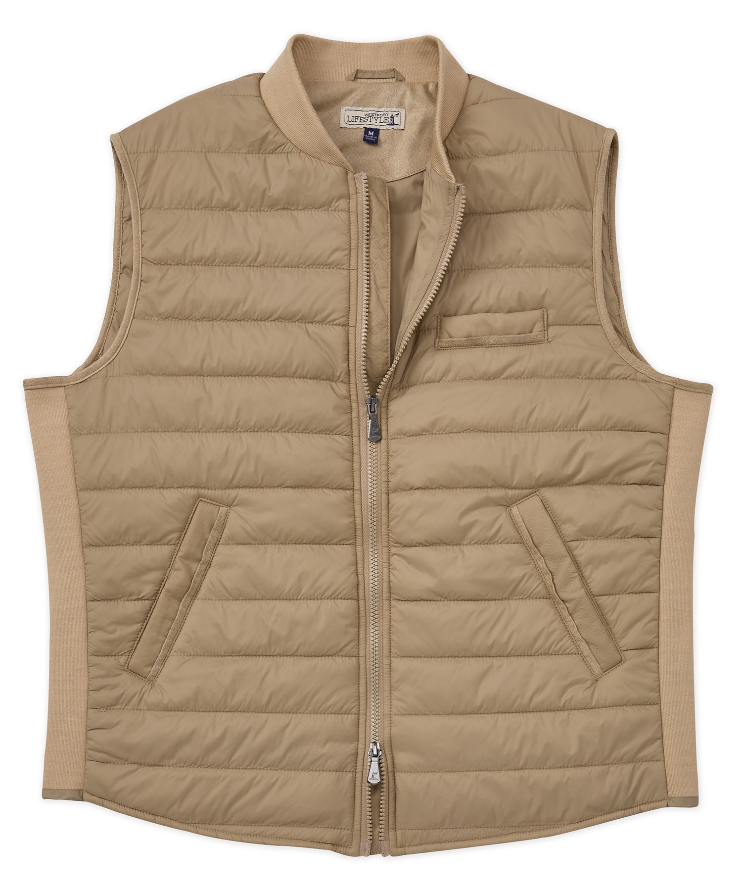 Westport Lifestyle Baseball Collar Quilted Puffer Vest, Men's Big & Tall