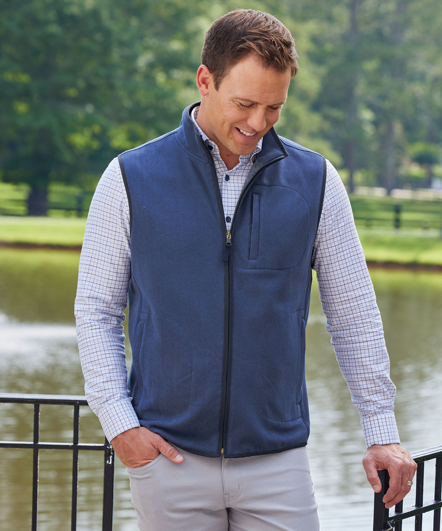 Men's Big & Tall Westport Lifestyle Fairway Fleece Vest Westport Big