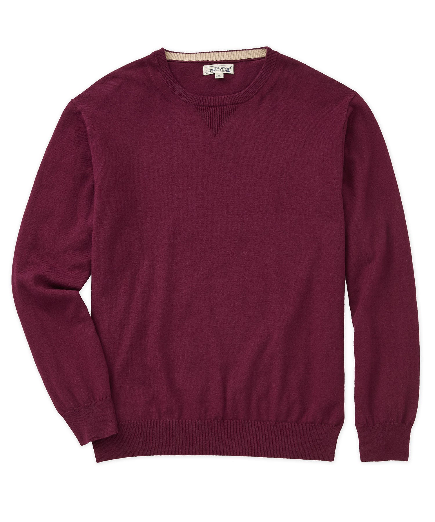 Westport Lifestyle Iconic Keyhole Cotton Cashmere Crew Pullover Sweate Westport Big Tall