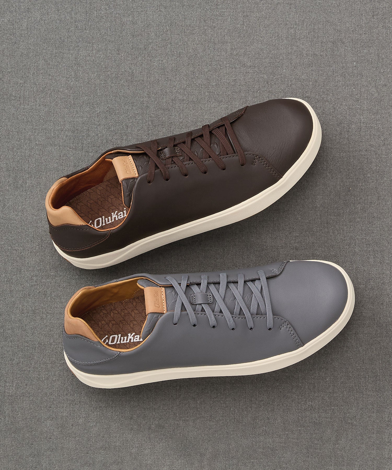 OluKai Lae‘ahi Li ‘Ili Herren Sneaker – Wasserdichtes Vollnarbenleder, Hawaiianisches Design, Bequem Für Alltag & Abenteuer