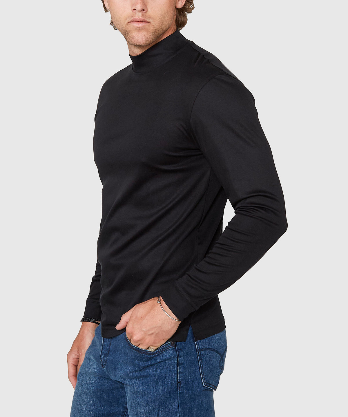 Westport Lifestyle LustreTech Cotton Mock, Men's Big & Tall