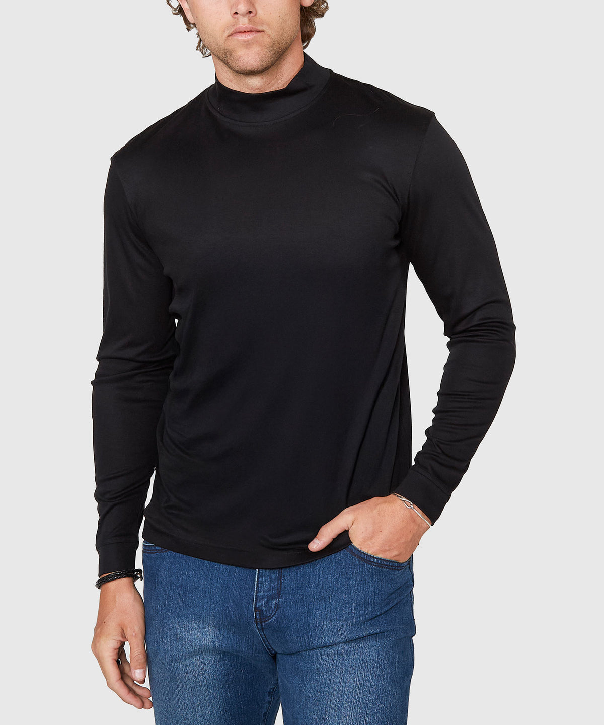 Westport Lifestyle LustreTech Cotton Mock, Men's Big & Tall