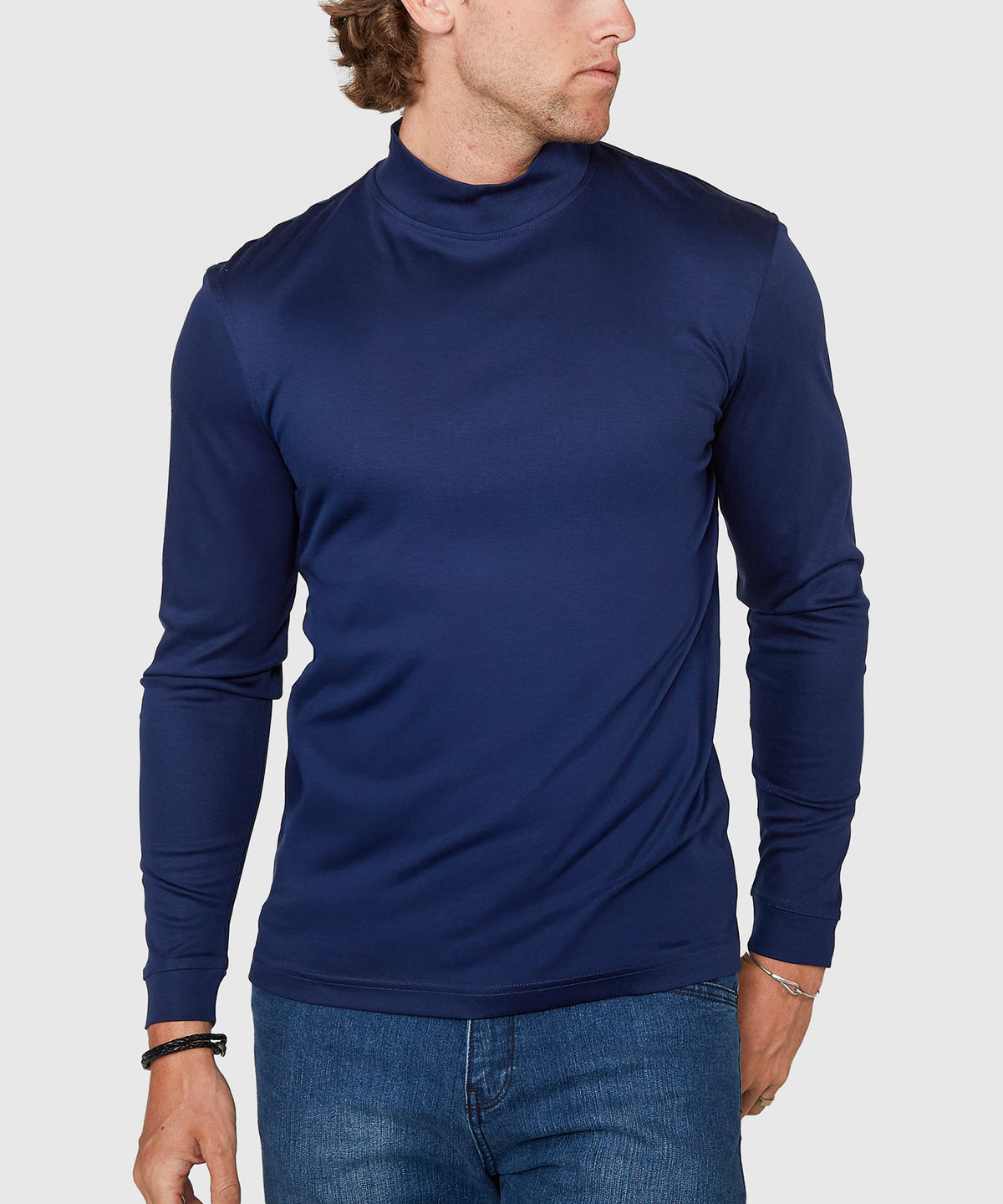 Westport Lifestyle LustreTech Cotton Mock, Men's Big & Tall