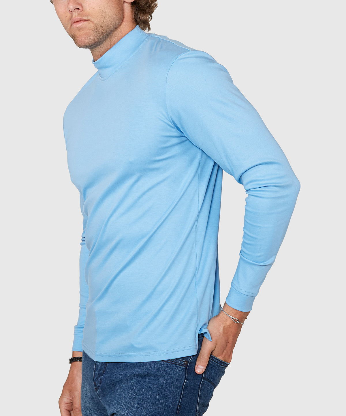 Westport Lifestyle LustreTech Cotton Mock, Men's Big & Tall