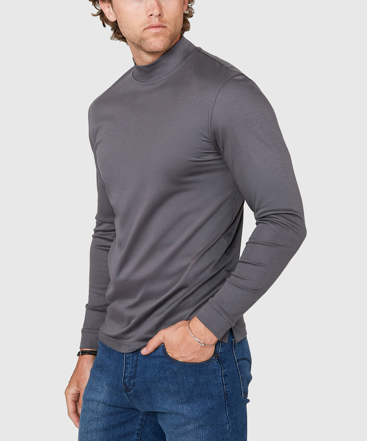 Westport Lifestyle LustreTech Cotton Mock, Men's Big & Tall