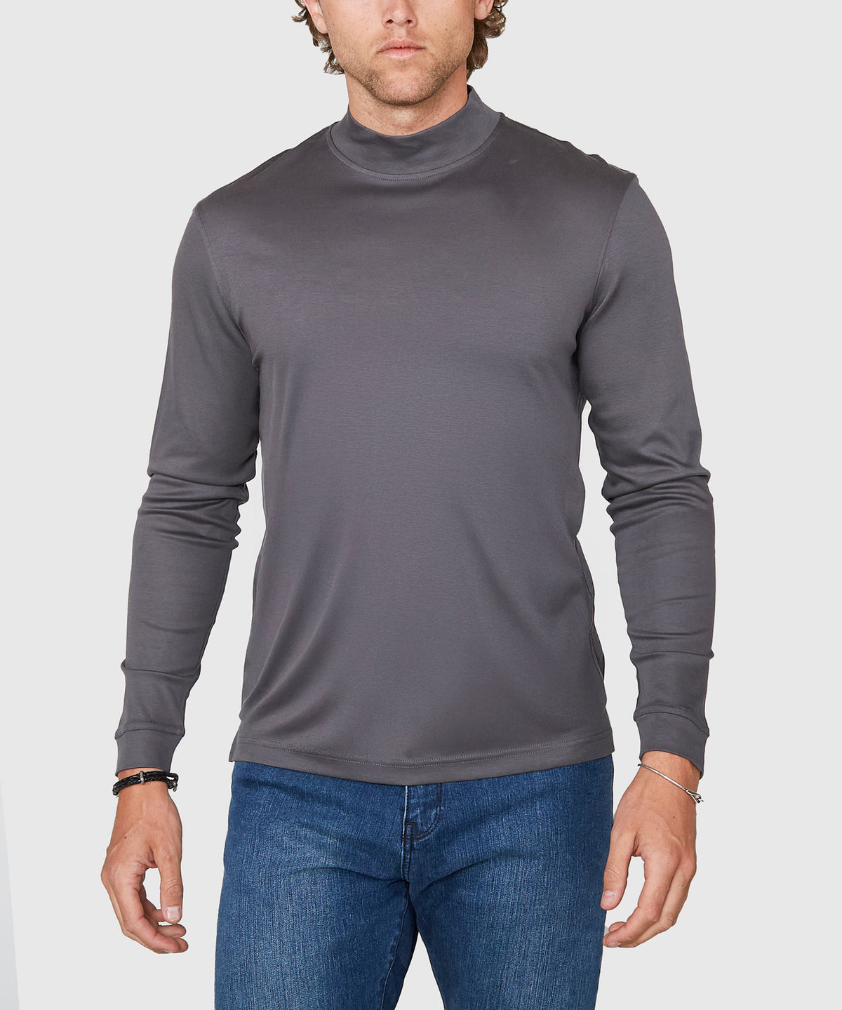 Westport Lifestyle LustreTech Cotton Mock, Men's Big & Tall