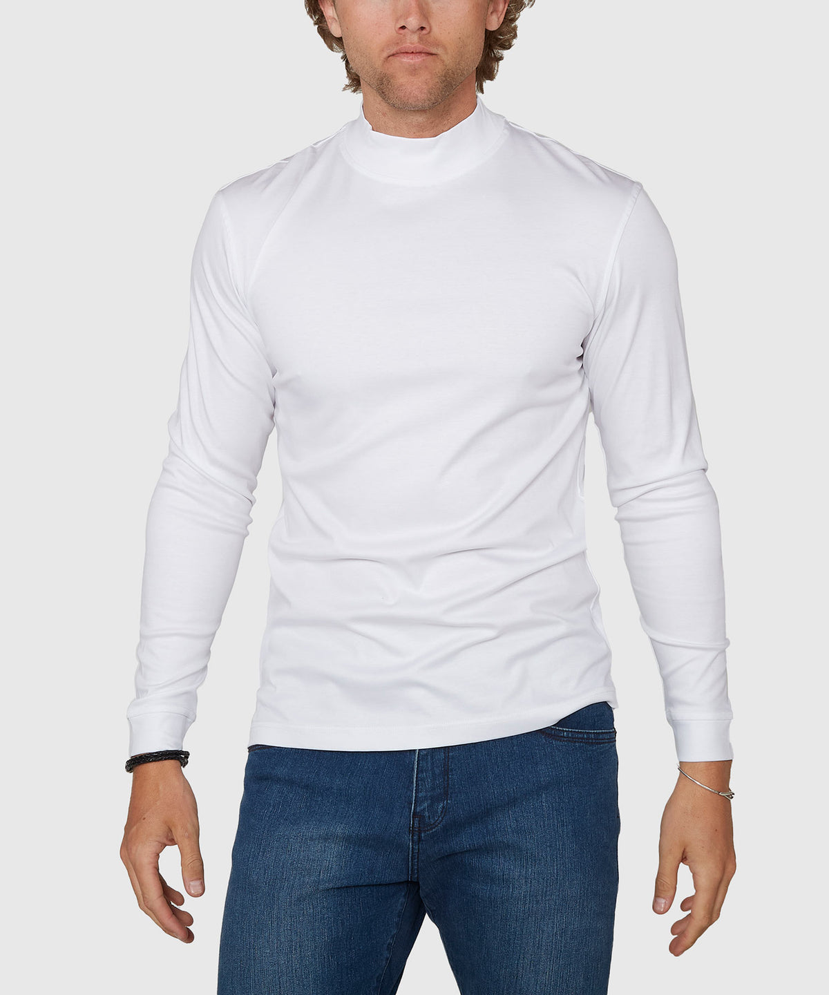 Westport Lifestyle LustreTech Cotton Mock, Men's Big & Tall