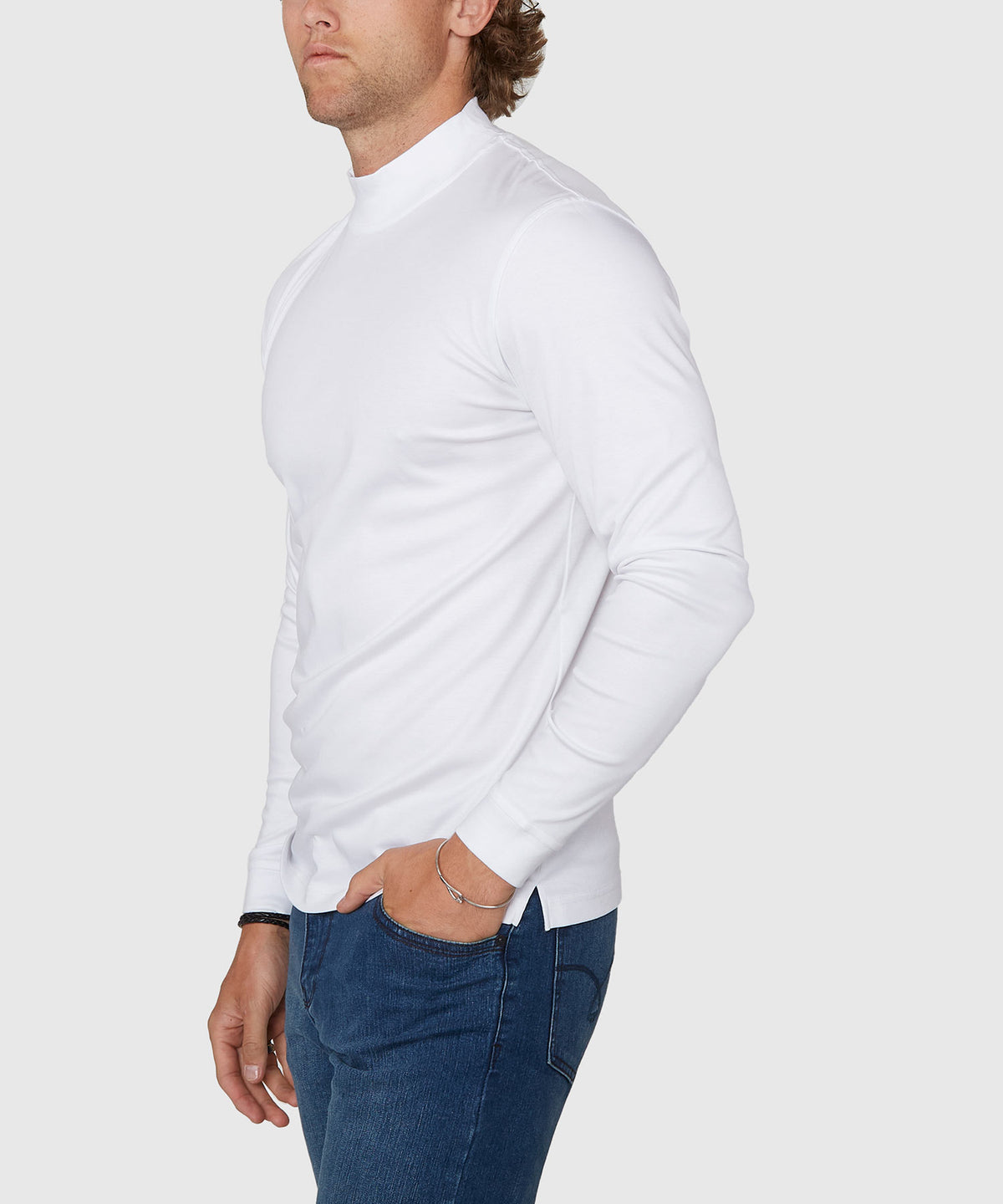 Westport Lifestyle LustreTech Cotton Mock, Men's Big & Tall