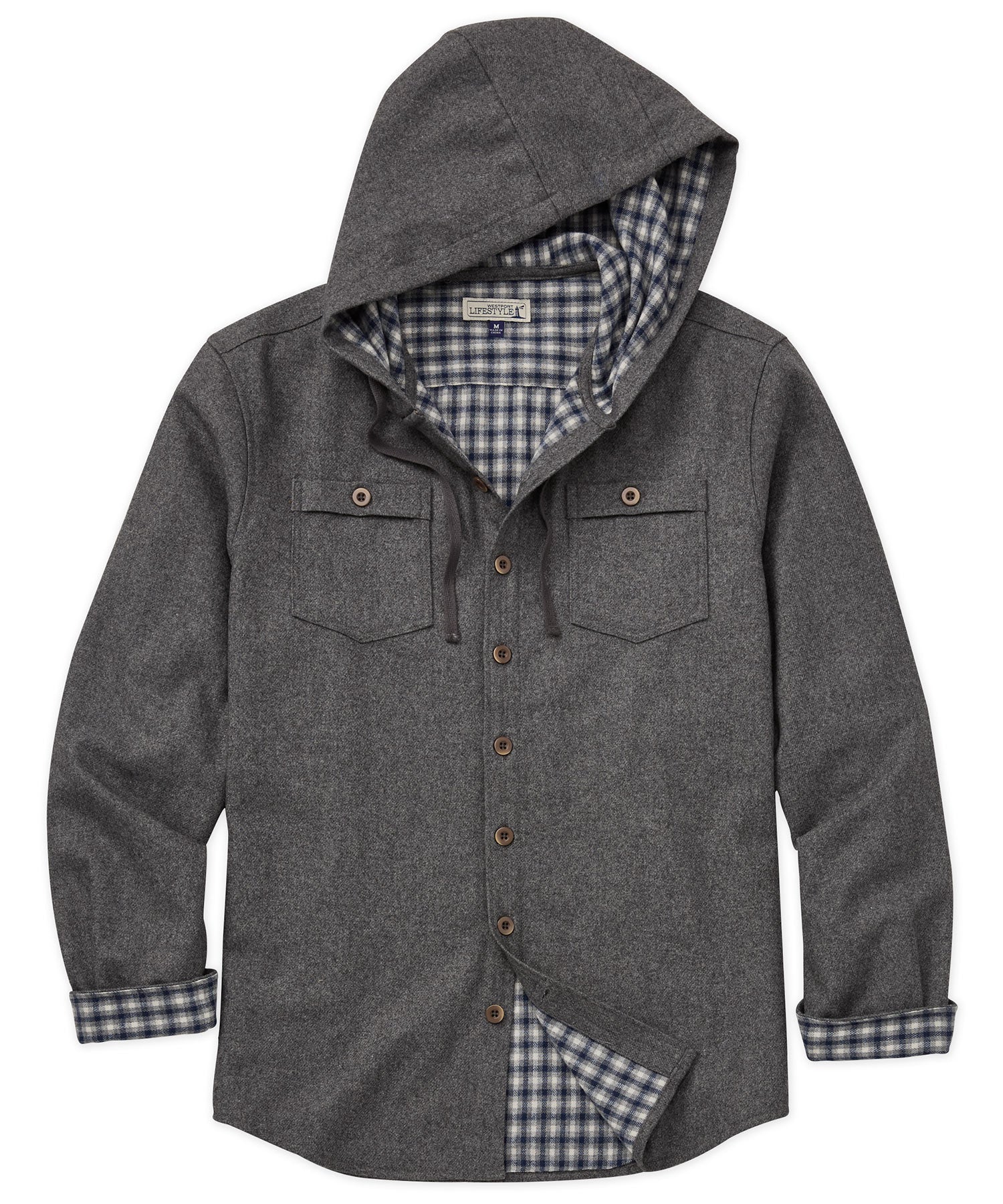 Mens Jacket Big And Tall Hooded Flannel Jacket Big And Tall