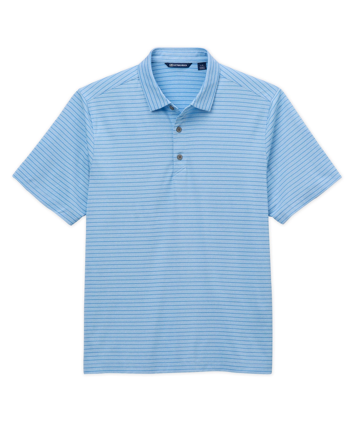 Cutter & Buck Forge Eco Heather Stripe Pattern Stretch Recycled Polo, Men's Big & Tall