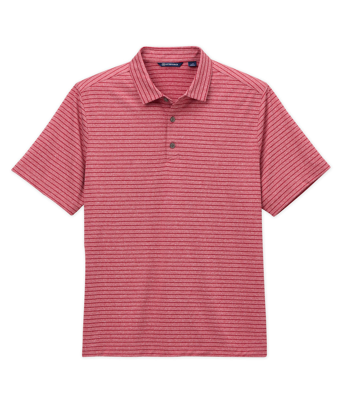 Cutter & Buck Forge Eco Heather Stripe Pattern Stretch Recycled Polo, Big & Tall