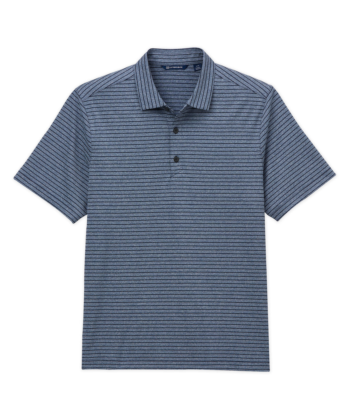 Cutter & Buck Forge Eco Heather Stripe Pattern Stretch Recycled Polo, Men's Big & Tall