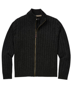 CS】cable knit zip cardigan (black) | OUR BRAND,Chikashitsu +,CS | PRESSING  WEB SHOP
