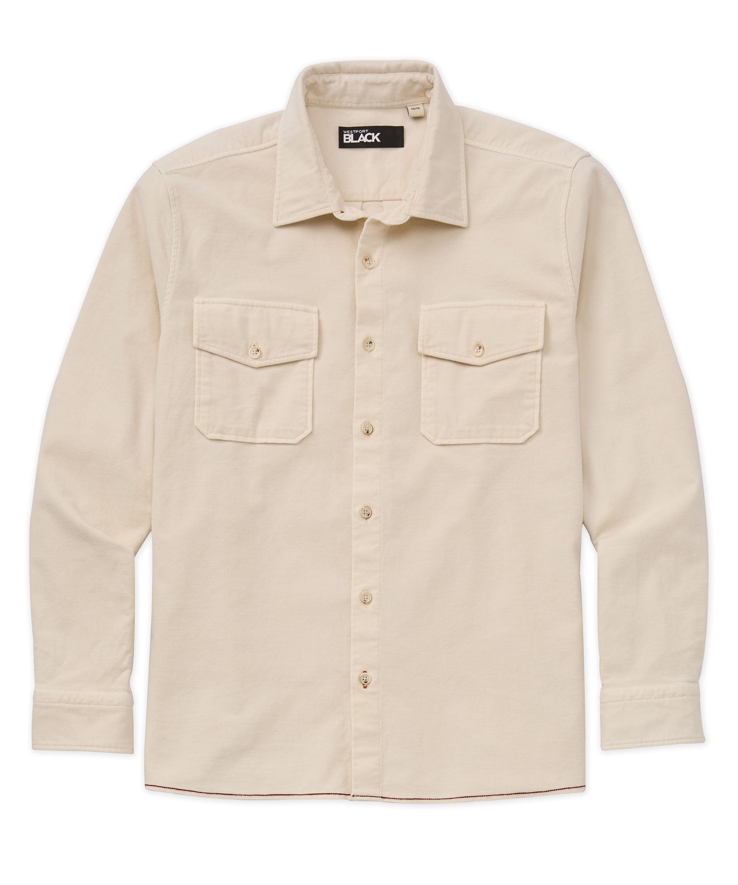 Westport Black Moleskin Garment Dyed Long Sleeve Sport Shirt