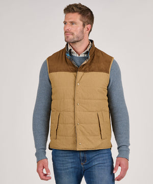 Westport Black Reversible Quilted Plaid Vest