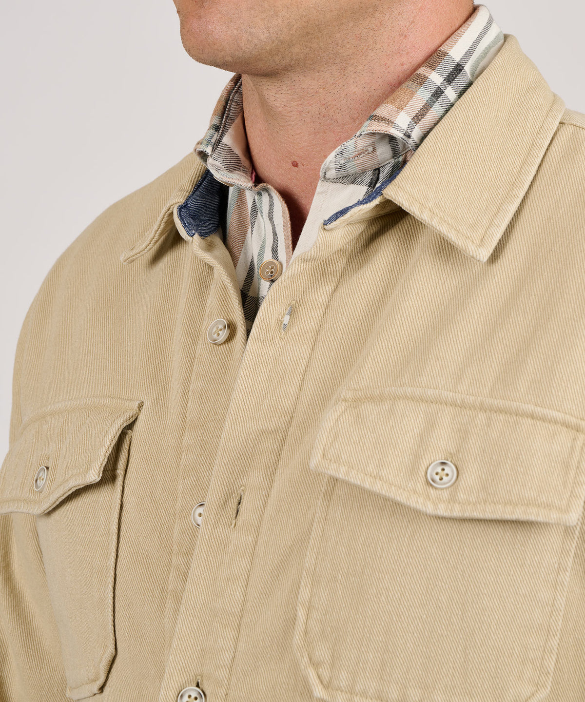 Westport Black Quilted Twill Shirt Jacket, Men's Big & Tall