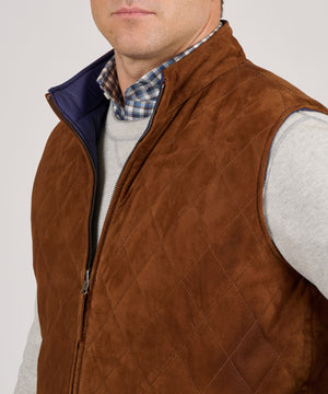 Westport Black Reversible Suede Vest