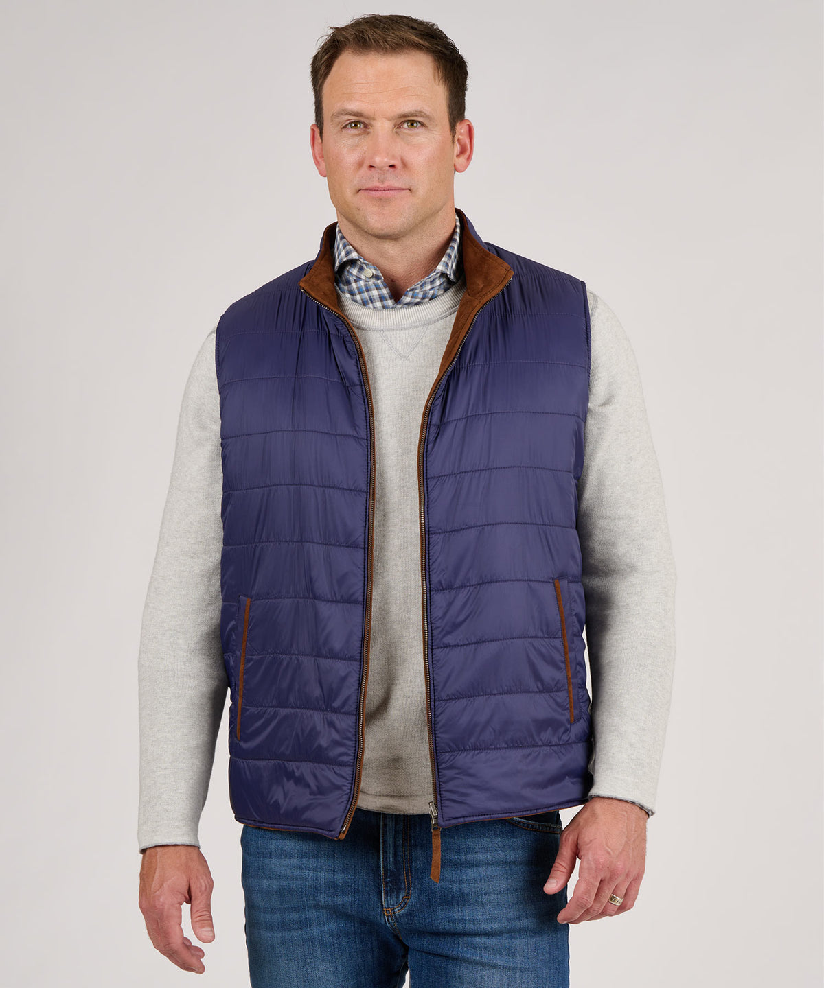 Westport Black Reversible Suede Vest, Men's Big & Tall