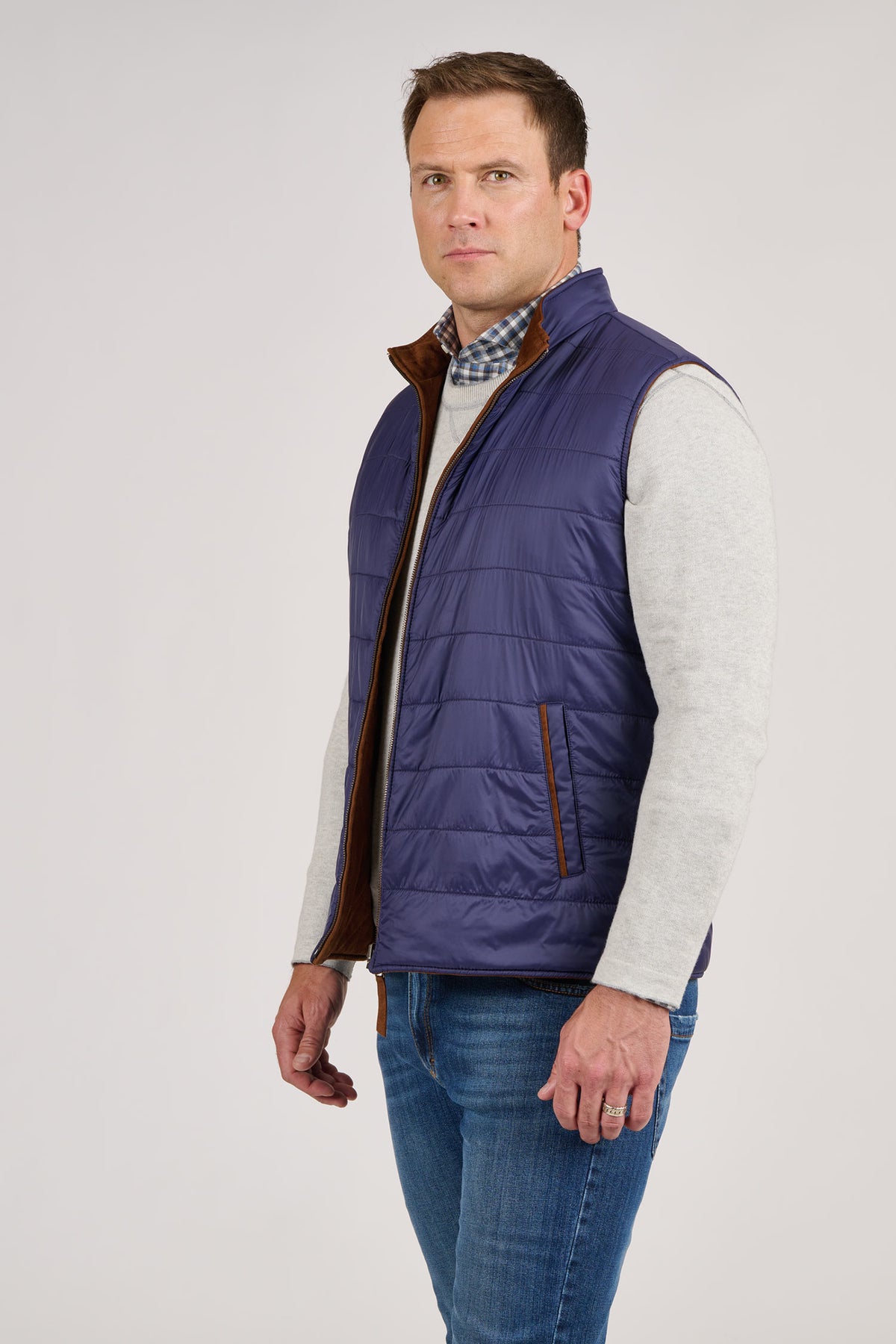 Westport Black Reversible Suede Vest, Men's Big & Tall