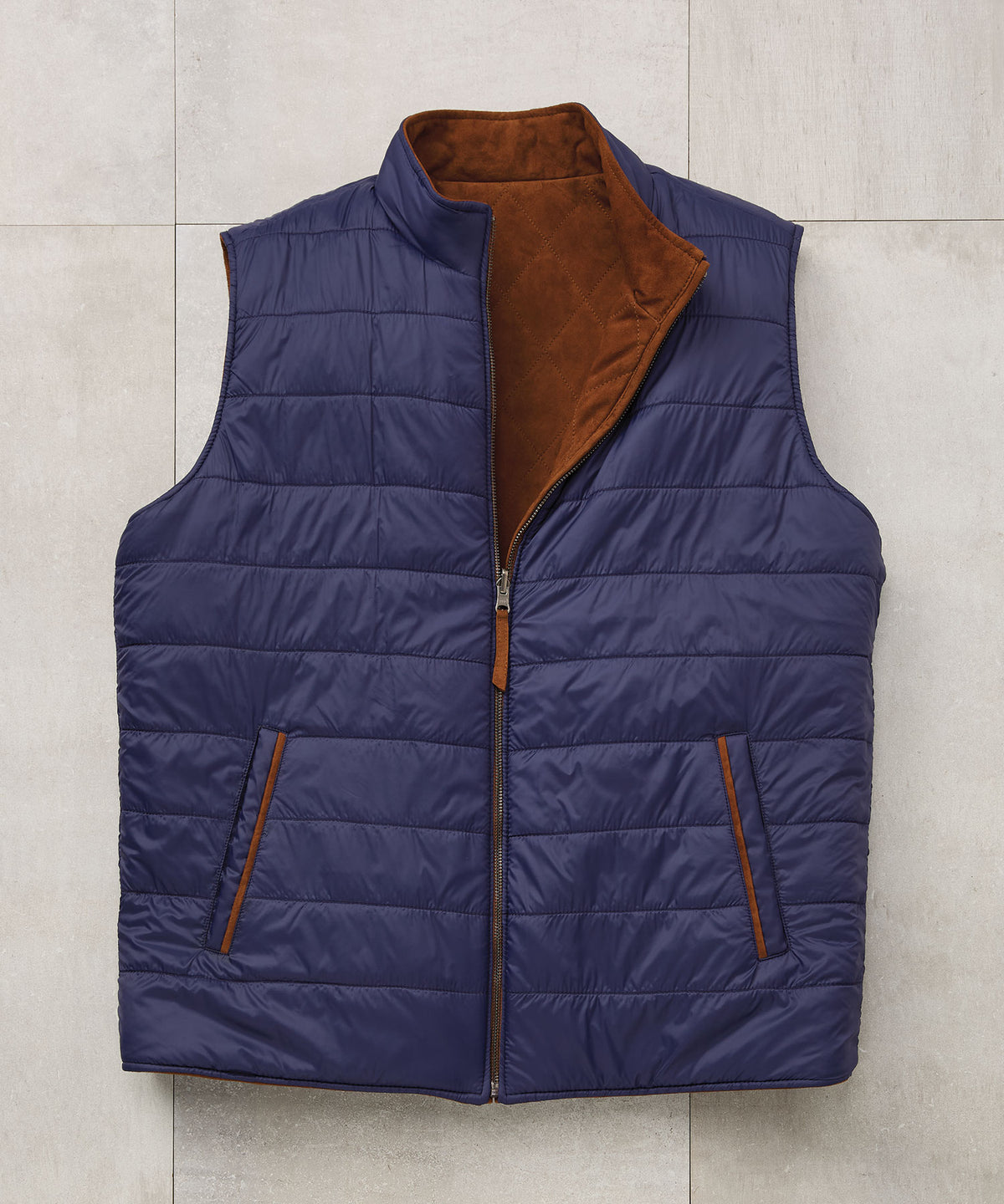Westport Black Reversible Suede Vest, Men's Big & Tall