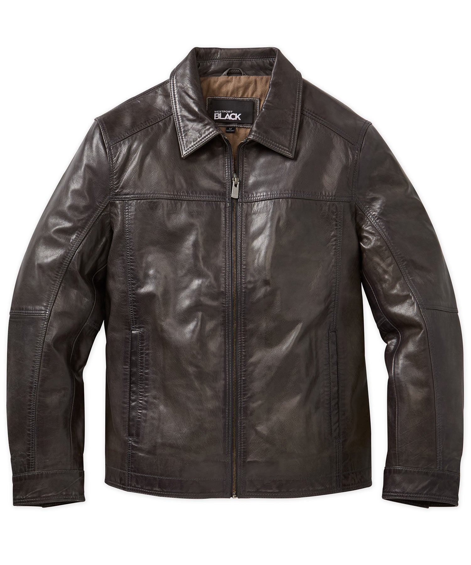Westport Black Premium Leather Jacket, Men's Big & Tall