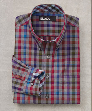 Leo Chevalier Long Sleeve Button Down Collar Plaid Sport Shirt