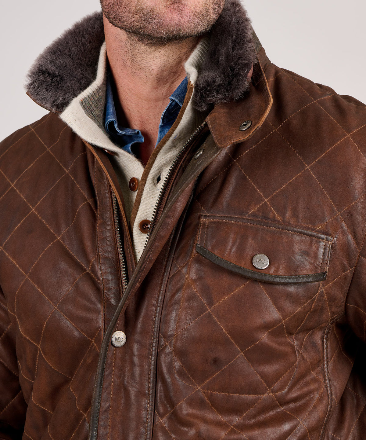 Westport Black Sedona Quilted Leather Jacket, Men's Big & Tall
