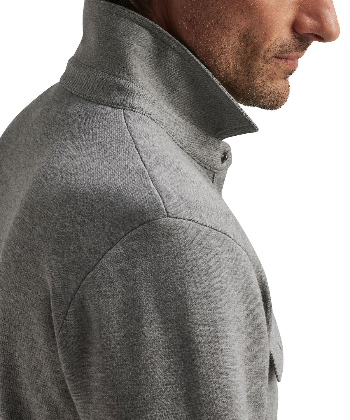 Peter Millar Ennis Snap Sweater Pullover, Men's Big & Tall