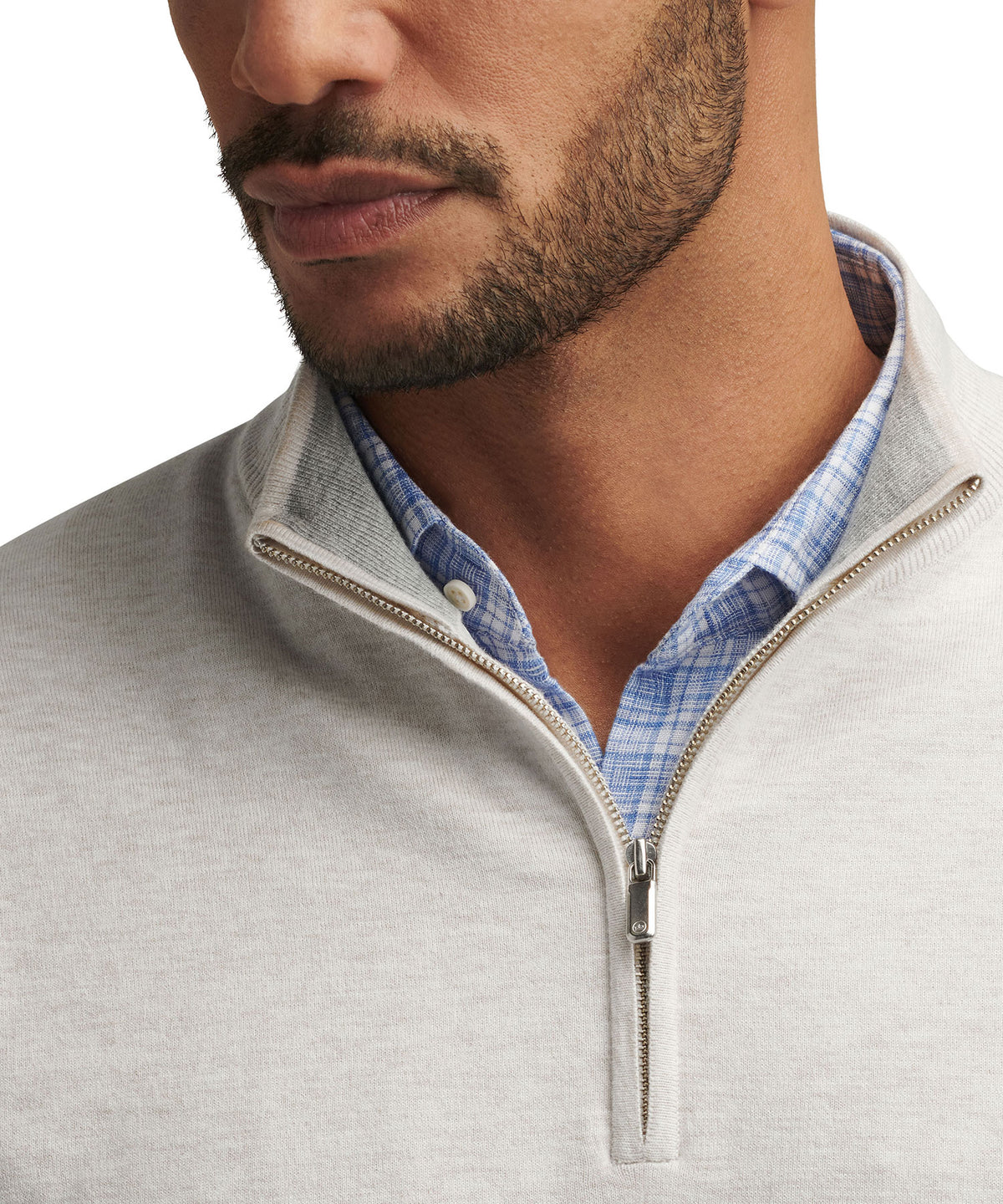 Peter Millar Coolspun Cotton Quarter Zip Sweater, Men's Big & Tall