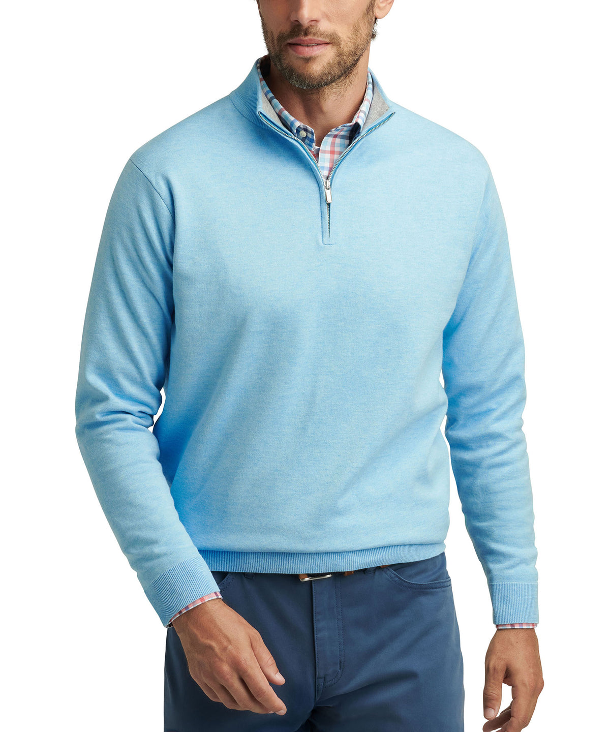 Peter Millar Coolspun Cotton Quarter Zip Sweater, Men's Big & Tall