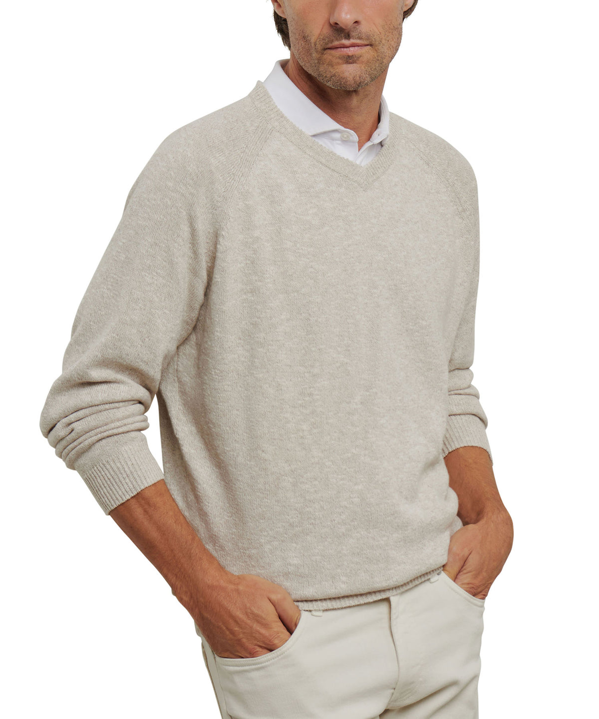 Peter Millar Montauk Cotton Blend V-Neck Sweater, Men's Big & Tall