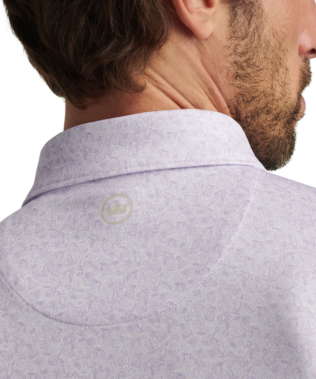 Peter Millar Short Sleeve Getaway Performance Print Polo Knit Shirt, Men's Big & Tall
