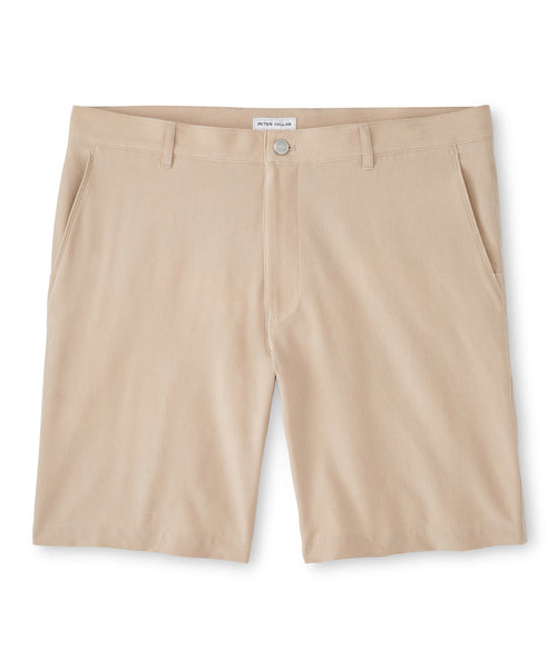 パンツ BELPER COTTON TWILL SHORTS Peter Millar Shackleford Flat Front Hybrid Shorts - Westport