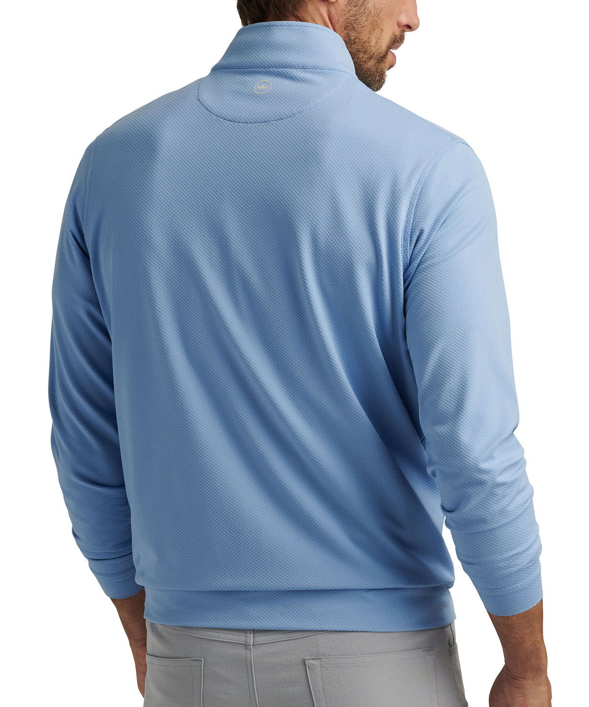 Peter Millar Long Sleeve Cross Hatch Perth Quarter Zip Pullover, Men's Big & Tall