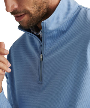 Peter Millar Long Sleeve Cross Hatch Perth Quarter Zip Pullover