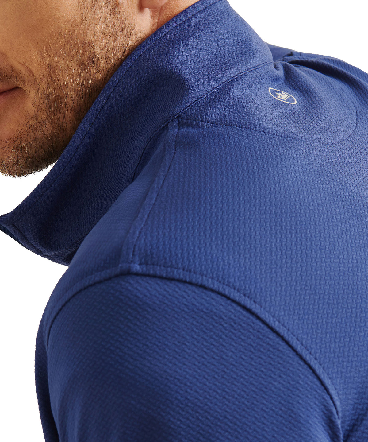 Peter Millar Long Sleeve Cross Hatch Perth Quarter Zip Pullover, Men's Big & Tall