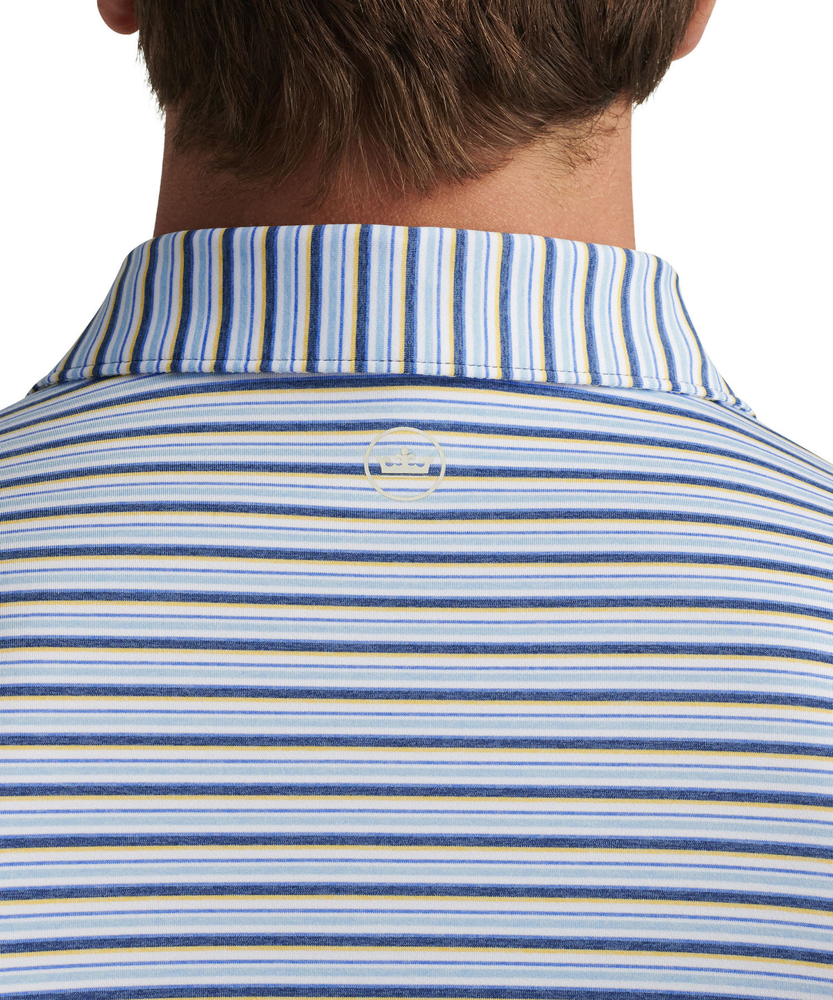 Peter Millar Short Sleeve Avent Stripe Polo Knit Shirt, Men's Big & Tall