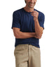 Men's short-sleeve pocket T-shirt, navy blue crew neck with no visible chest pocket