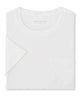 Men's short-sleeve pocket T-shirt, white crew neck with chest pocket