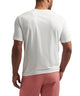 Men's short-sleeve pocket T-shirt, white rear view of crew neck shirt