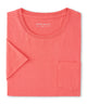 Men's short-sleeve pocket T-shirt, geranium pink crew neck with chest pocket