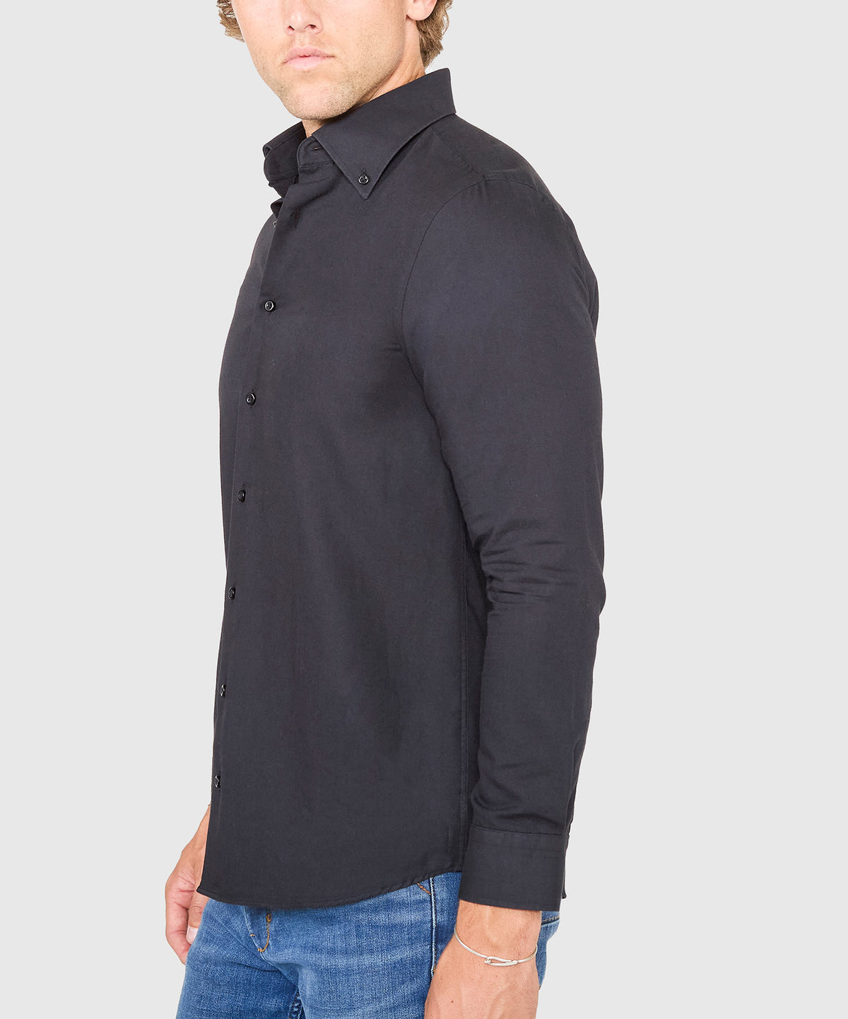 Westport No-Tuck Long Sleeve Button Down Collar Cotton Oxford Sport Shirt, Men's Big & Tall