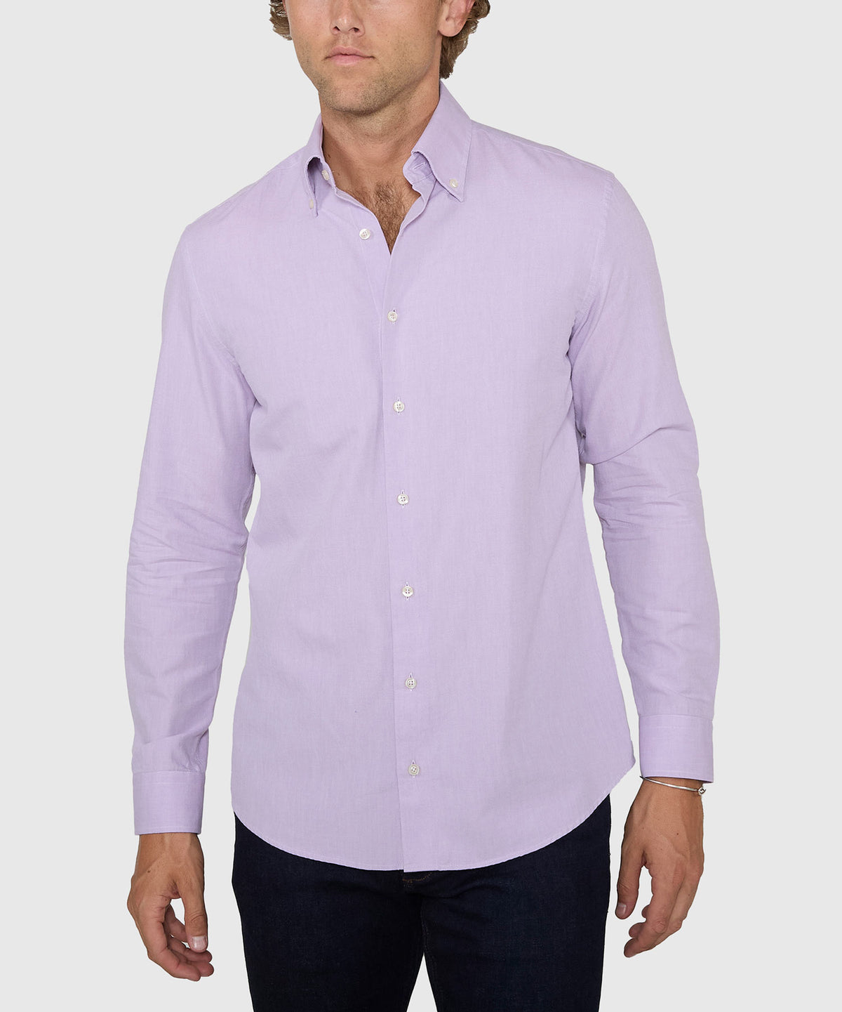 Westport No-Tuck Long Sleeve Button Down Collar Cotton Oxford Sport Shirt, Men's Big & Tall