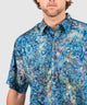 Westport Black Short Sleeve Batik Print Camp Shirt