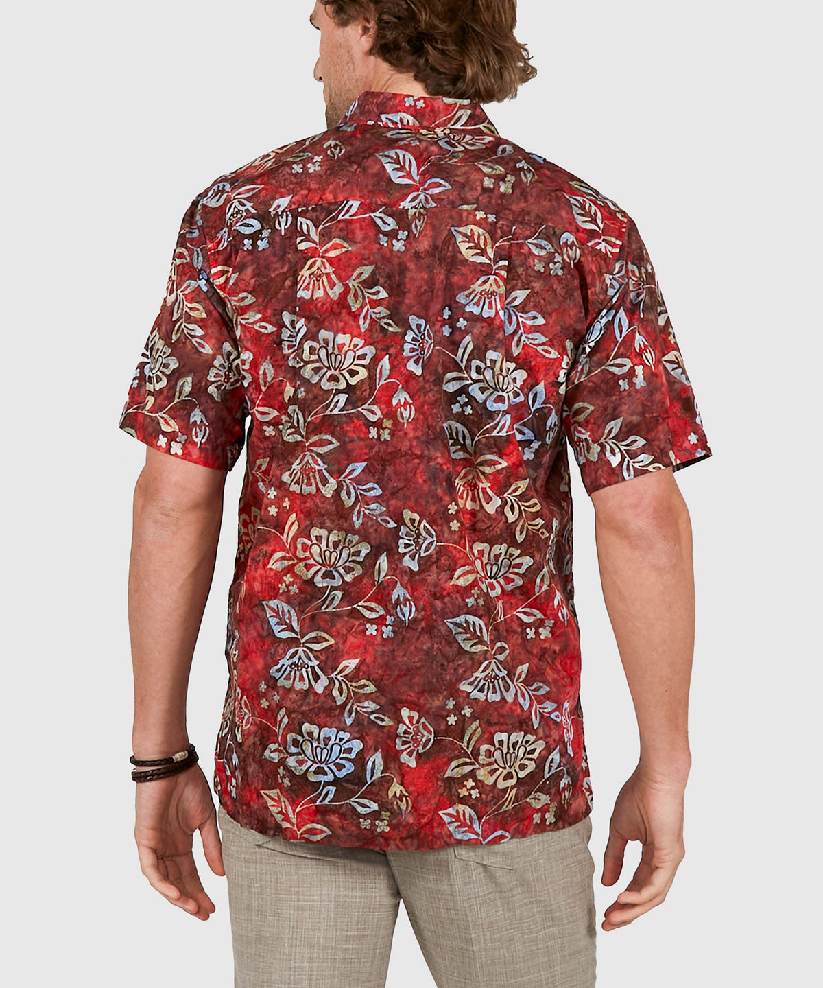 Westport Black Short Sleeve Batik Print Camp Shirt, Men's Big & Tall