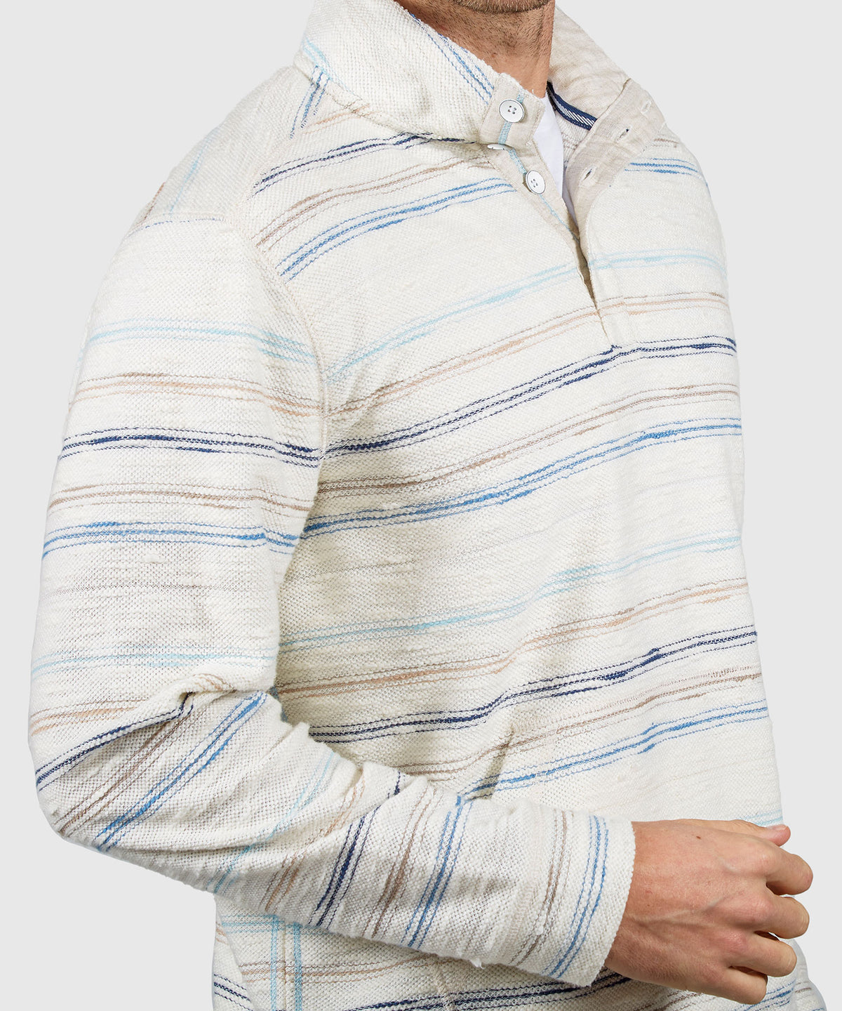 Tommy Bahama Minori Sands Button Mock Pullover, Men's Big & Tall