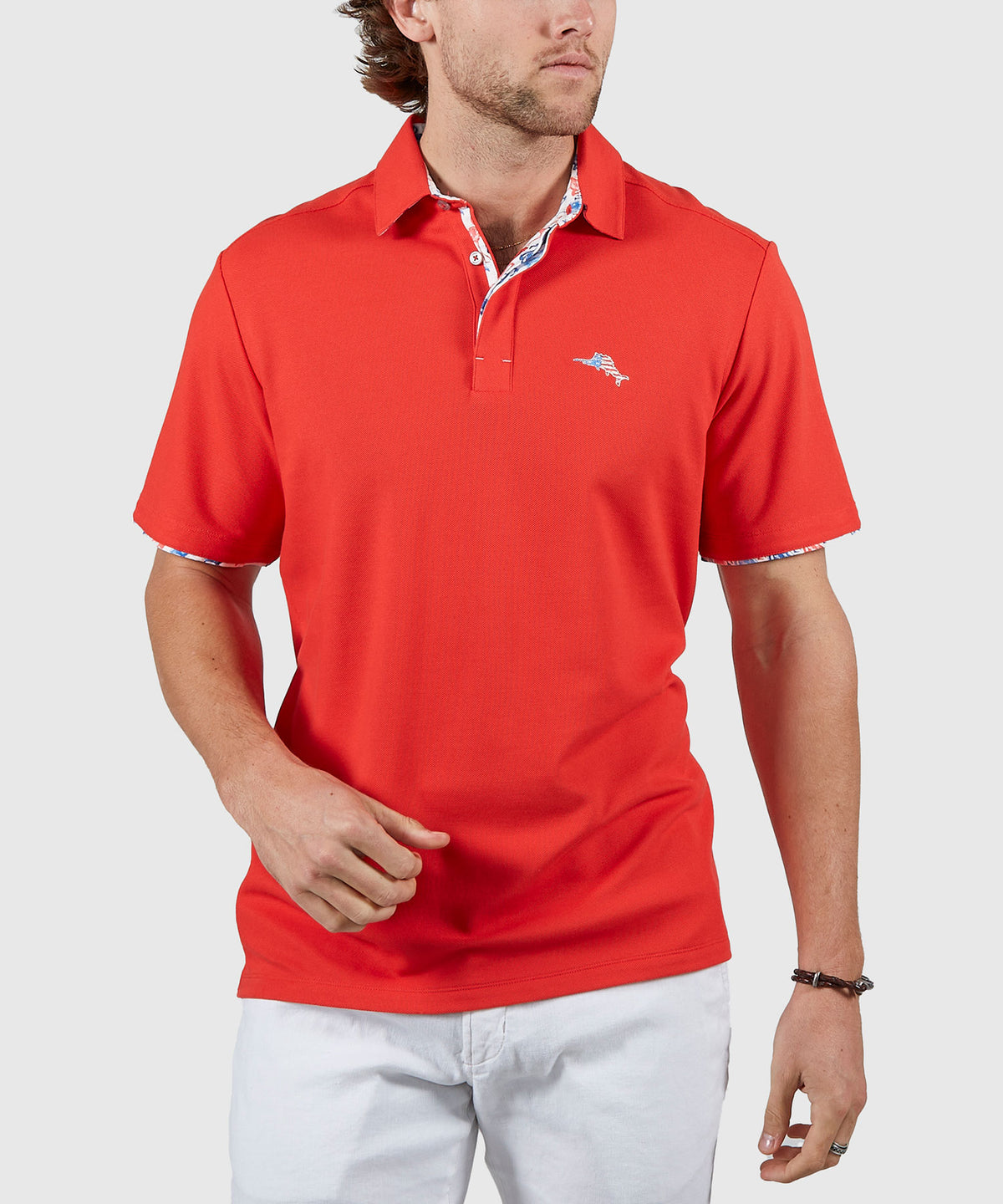 Tommy Bahama Short Sleeve Flamingo Mingle Polo Knit Shirt, Men's Big & Tall