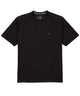 Men's black crew-neck t-shirt with chest pocket and small logo detail